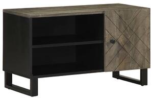 Fekete tömör mangófa TV-szekrény 80 x 33 x 46 cm