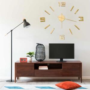 Aranyszínű modern 3D falióra 100 cm XXL