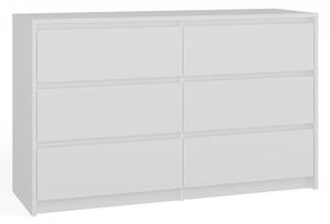 Aldabra K120 2X3 komód, 120x75x40 cm, fehér