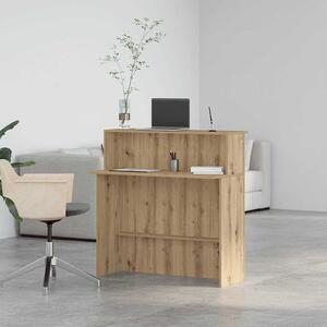 Recepciós pult kézműves tölgy 100x50x103,5 cm szerelt fa