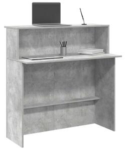 Recepciós pult betonszürke 100x50x103,5 cm szerelt fa