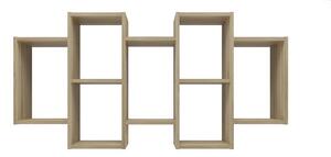 Aldabra Bilbao 7.0 fali polc, 129.5x65x20 cm, sonoma