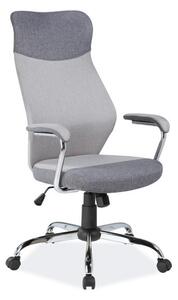 Q-319 Ergonomikus Szövet Forgószék Szürke Króm TILT