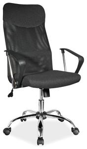 Q-025 Ergonomikus Hálós Forgószék Fekete Króm TILT