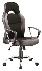 Q-033 Ergonomikus Forgószék Műbőr-Szövet Fekete TILT