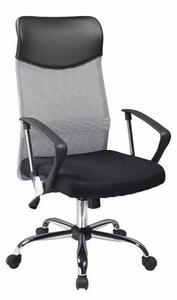 Q-025 Ergonomikus Hálós Forgószék Fekete-Szürke Króm