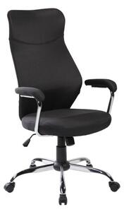 Q-319 Ergonomikus Fekete Szövet Forgószék Króm Vázzal TILT Mechanikával