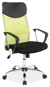 Q-025 Ergonomikus Hálós Forgószék Fekete-Zöld Króm TILT