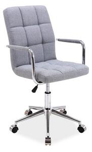 Q-022 Modern Szövet Forgószék Szürke Króm Vázzal