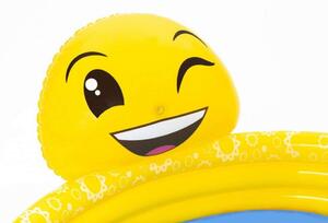 BestWay felfújható medence 3 gyűrűs Happy Emoji-val