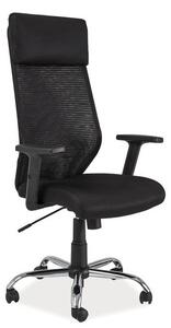 Q-211 Ergonomikus Hálós Forgószék Fekete Króm Vázzal