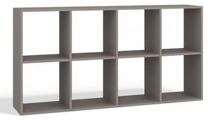 Aldabra Malax 2x4 polc, 147x75x30 cm, agyag színű