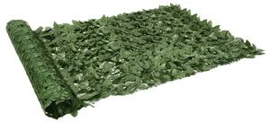 Sötétzöld leveles belátás elleni erkélyparaván 300 x 150 cm