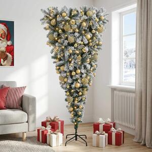 Felfordított Műfenyő Karácsonyfá 210 cm 300 LED Meleg fehér