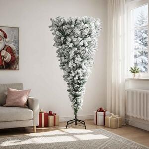 Fejjel lefelé fordított műkarácsonyfa 210 cm PVC és Acél