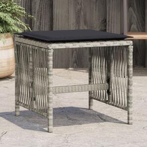 VidaXL 4db világosszürke polyrattan kerti szék párnával 41 x 41 x 36cm