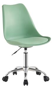 Scaun de birou, Gaston II, Verde menta, 48x57x90 cm