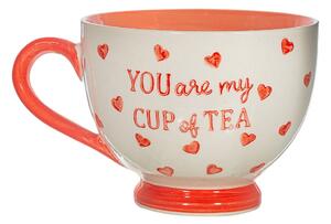 Piros-fehér kerámia bögre 400 ml You are My Cup of Tea – Sass & Belle