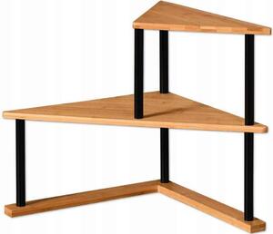 Kesper 58808 Konyhai sarokpolc bambusz/fém, 5 2 x39 x 29,5 cm