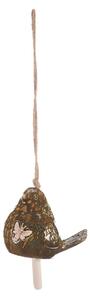 Kerámia függőharang Madár, zöld , 13 x 45 x 9 cm