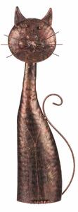 Fém kerti dekoráció Réz macska, 15 x 44 x 7 cm
