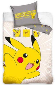 Carbotex baba pamut ágynemű Pokémon Pikachu inAction, 140 x 200 cm, 70 x 90 cm, 70 x 90 cm