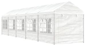 VidaXL fehér polietilén pavilon tetővel 11,15 x 2,28 x 2,69 m