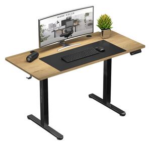 Ergonomikus állítható magasságú íróasztal, íróasztal elektromos magasságállítással, memória funkcióval és Lcd kijelzővel, fa