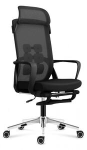 Manager Ergonomikus irodai szék kényelmes irodai szék 3.6, Állítható magasság, lábtámasz, Fekete
