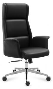 Modern Premium Főnöki szék ,ergonomikus irodai szék, fej- és nyaktámasszal, műbőr, fekete