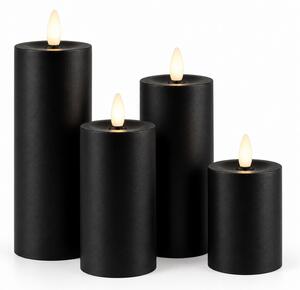 SHP Flame LED Gyertyaszett Fekete Távirányítóval