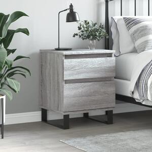 Szürke sonoma színű szerelt fa éjjeliszekrény 40 x 35 x 50 cm