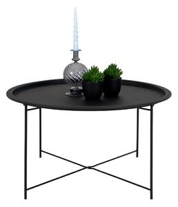 Fekete fém kerek dohányzóasztal ø 75 cm Bastia – House Nordic