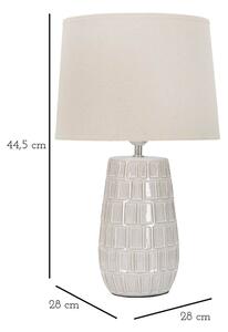 Krémszínű kerámia asztali lámpa textil búrával (magasság 44,5 cm) Hole – Mauro Ferretti