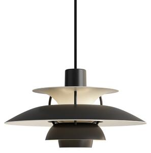 Függőlámpa Louis Poulsen, PH 5 Mini, dimmable, Fekete, Nappali, Fém, Dizájn