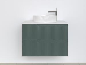 Piramida EURIDIKA fali fürdőszobabútor - mosdópult mosdó nélkül -2 fiókos - PINO ZÖLD - 75 x 48 x 53 cm