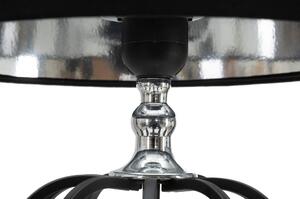Fekete-ezüstszínű asztali lámpa textil búrával (magasság 44,5 cm) Darky – Mauro Ferretti
