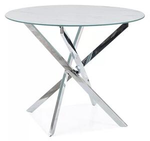 AGIS kerek étkezőasztal fehér márvány 90 cm