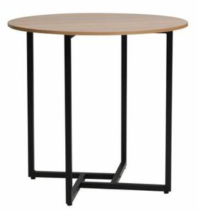 Alto II kerek étkezőasztal tölgy/fekete 80 cm