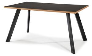 Étkezőasztal fekete asztallappal 90x160 cm Duomo – Marckeric