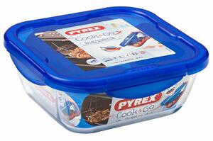 Pyrex Cook & Go hőálló sütőtál és ételtároló légmentes fedővel 21x21 cm, 1,9 liter - 203210