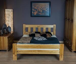 Fenyőfa ágy Greta 120x200 cm, tölgy színben