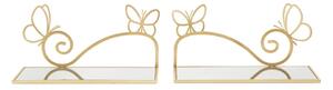 Aranyszínű éjjeliszekrény Butterfly – Mauro Ferretti