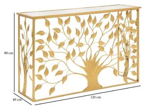 Aranyszínű konzolasztal 80x120 cm Albero – Mauro Ferretti