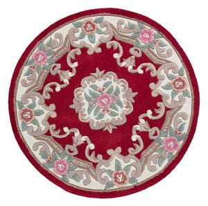 Aubusson piros gyapjú szőnyeg, ⌀ 120 cm - Flair Rugs