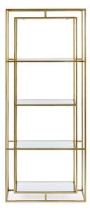 Aranyszínű acél könyvespolc 68x172,5x28 cm Elenor – Bizzotto