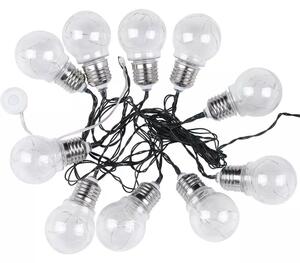 V-TAC napelemes LED party fényfüzér 2m 10db fényforrással - SKU 8559