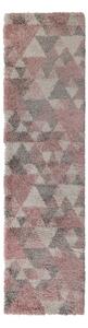 Nuru rózsaszín-szürke szőnyeg, 60 x 230 cm - Flair Rugs