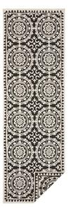 Jardin fekete-krémszínű kültéri szőnyeg, 80 x 250 cm - NORTHRUGS
