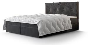Atlea Boxspring ágy matraccal 140x200 (Bonell) sötétszürke